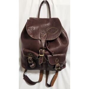 Moda D'Luciano Backpack 1/8th Inch Thick Full Grain Leather Travel Rucksack